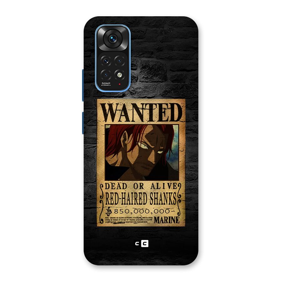 Shanks Wanted Back Case for Redmi Note 11S