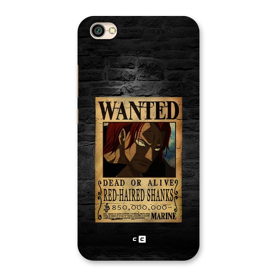 Shanks Wanted Back Case for Redmi Y1 Lite