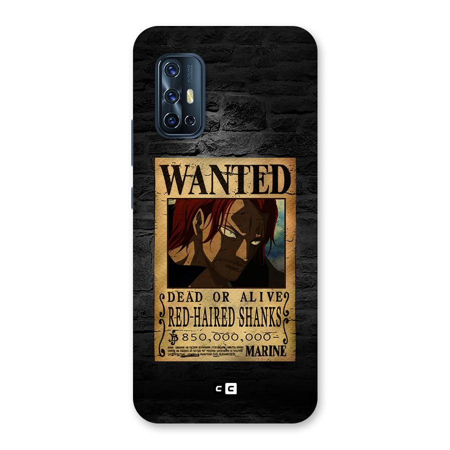 Shanks Wanted Back Case for Vivo V17