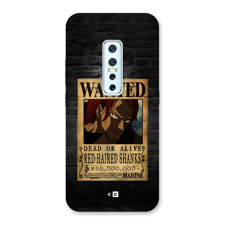 Shanks Wanted Back Case for Vivo V17 Pro