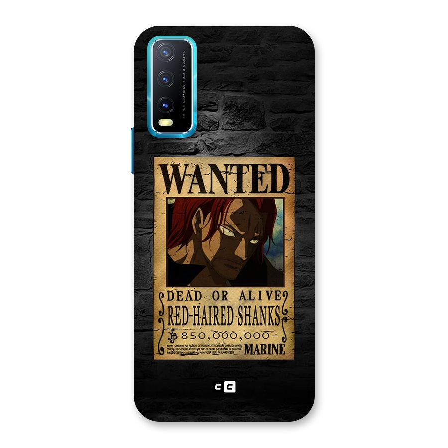 Shanks Wanted Back Case for Vivo Y20A