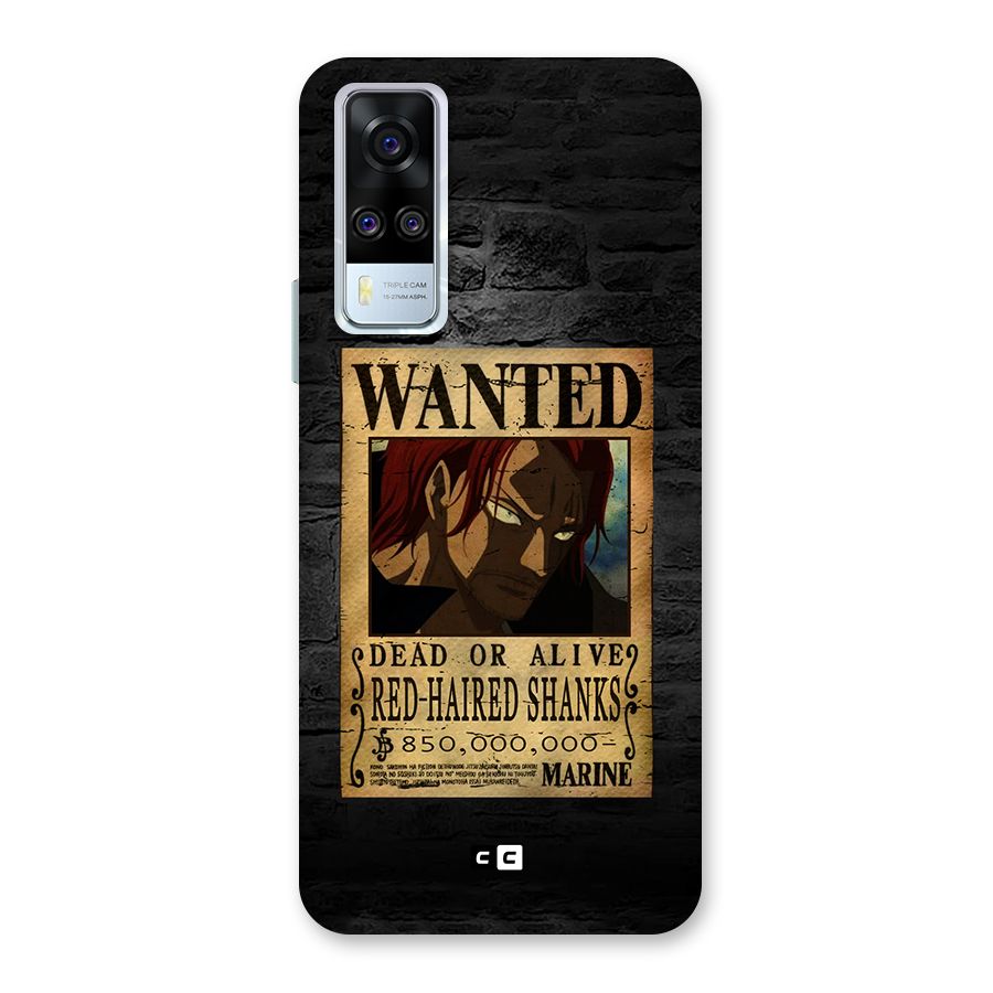 Shanks Wanted Back Case for Vivo Y31