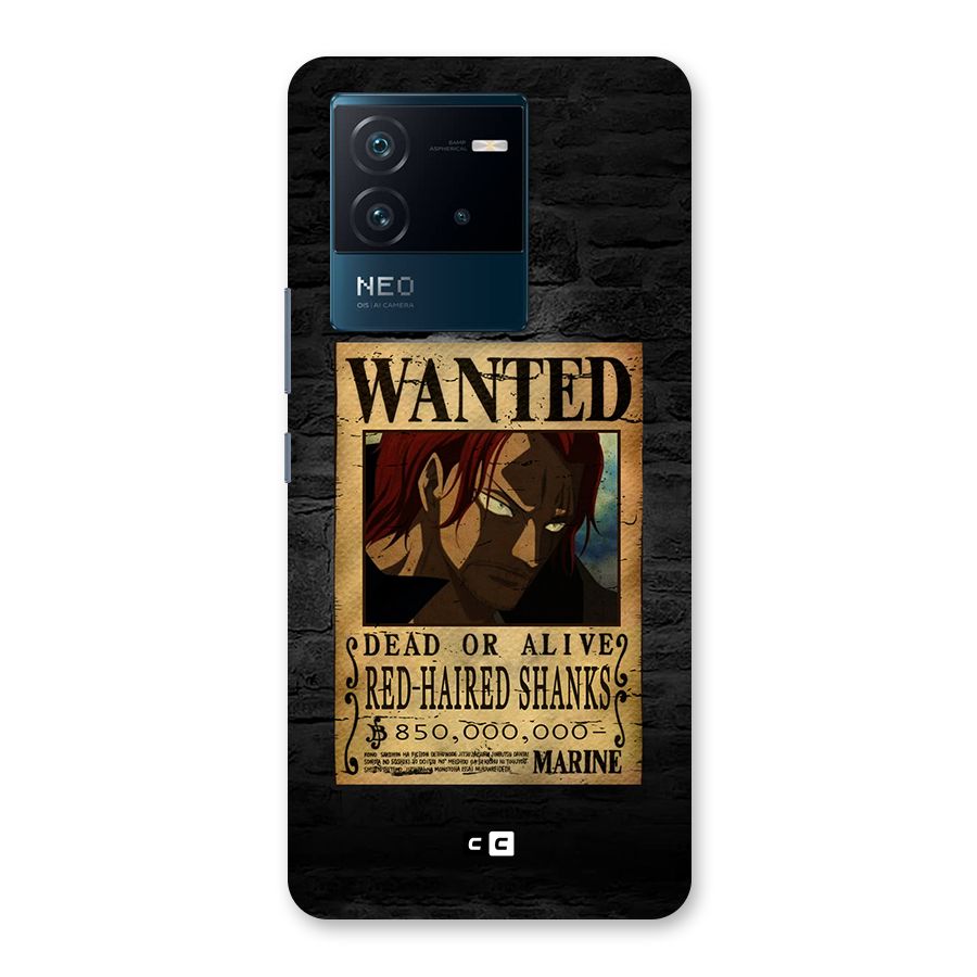 Shanks Wanted Back Case for Vivo iQOO Neo 6 5G