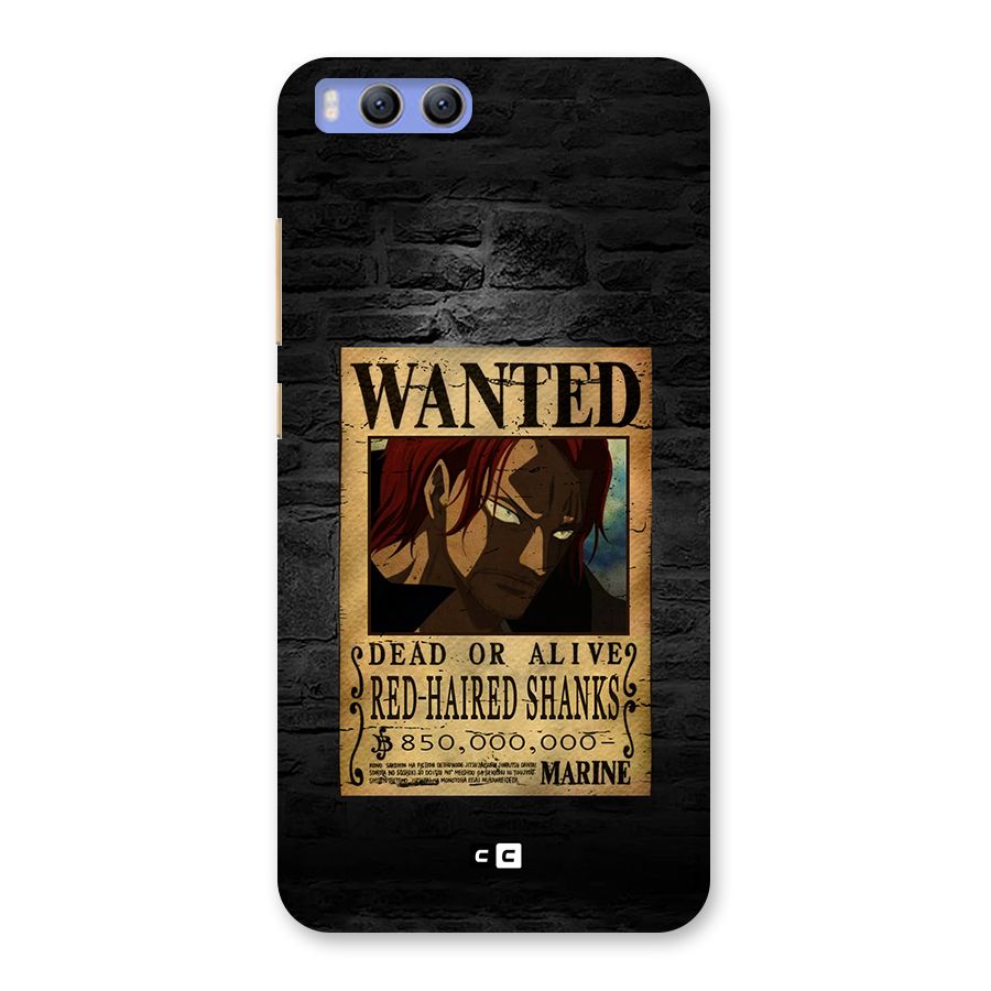 Shanks Wanted Back Case for Xiaomi Mi 6