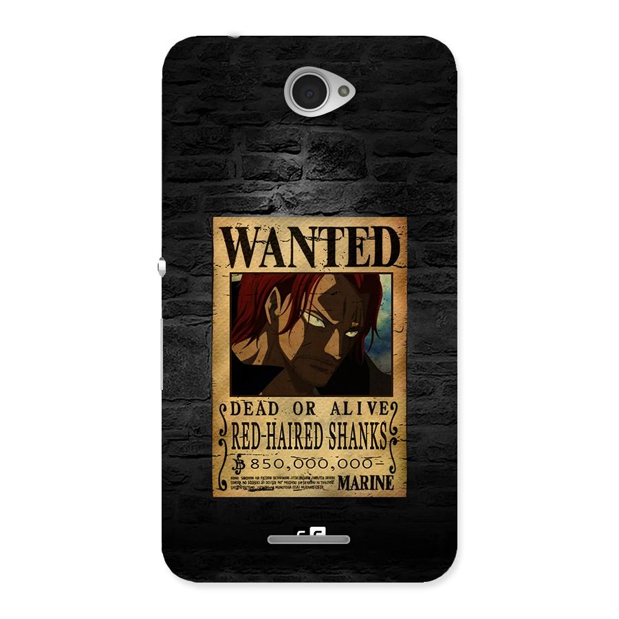 Shanks Wanted Back Case for Xperia E4