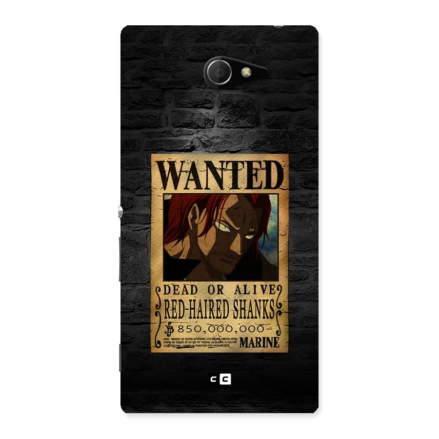 Shanks Wanted Back Case for Xperia M2