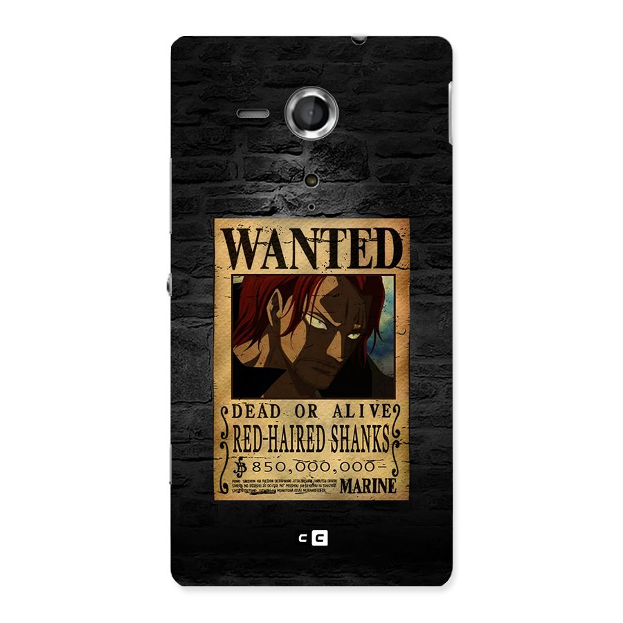 Shanks Wanted Back Case for Xperia Sp