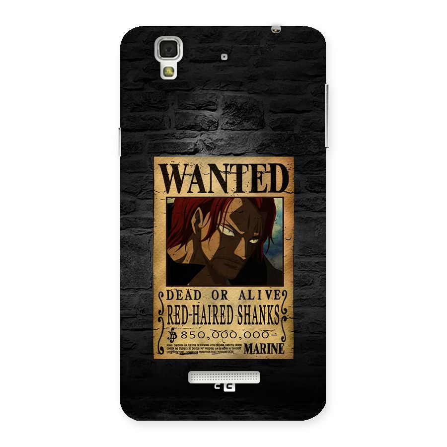 Shanks Wanted Back Case for Yureka