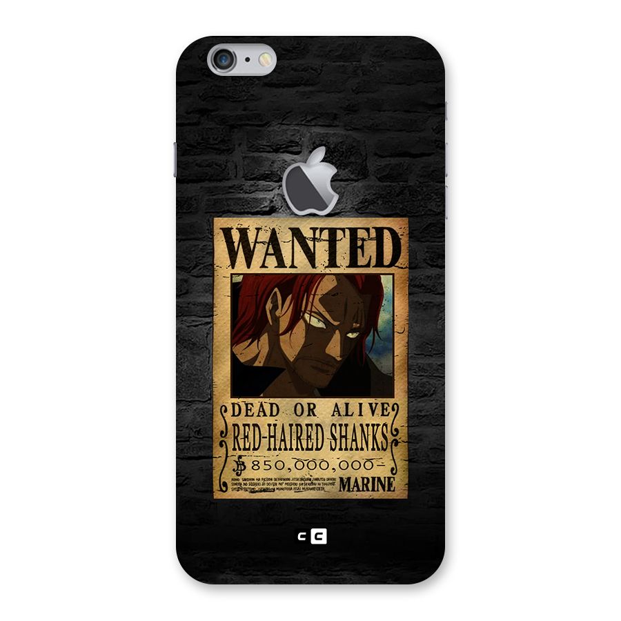 Shanks Wanted Back Case for iPhone 6 Plus 6S Plus Logo Cut