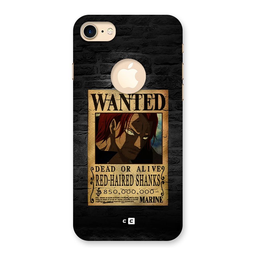 Shanks Wanted Back Case for iPhone 7 Logo Cut