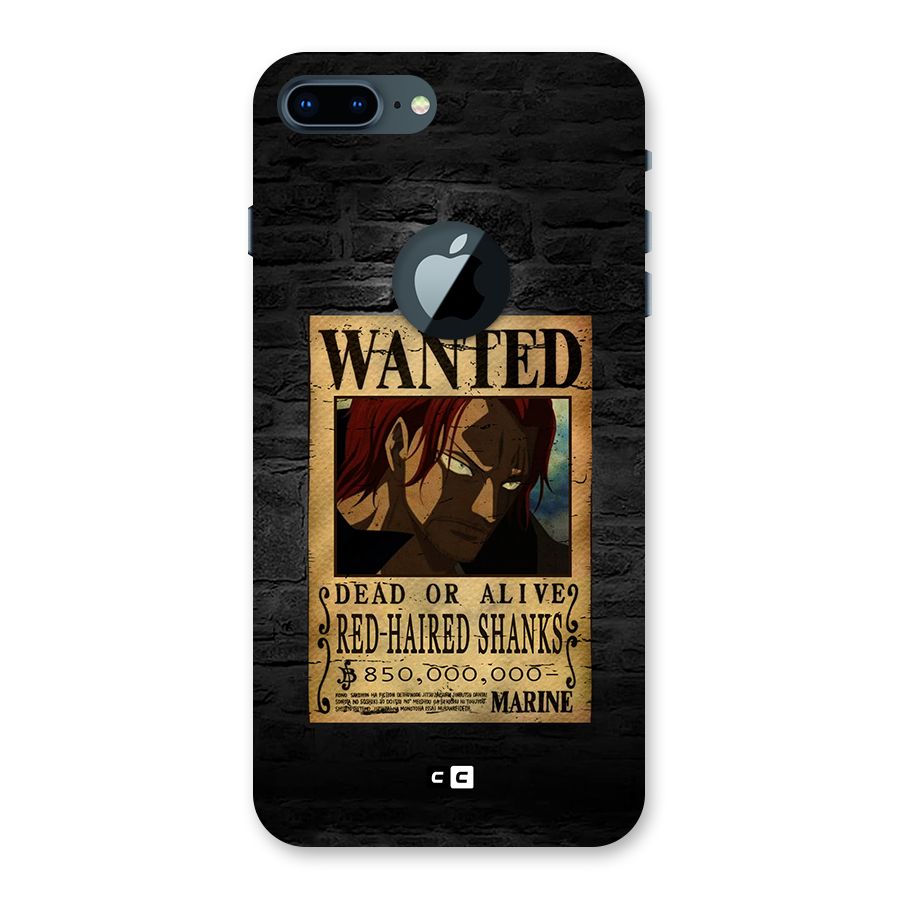 Shanks Wanted Back Case for iPhone 7 Plus Logo Cut
