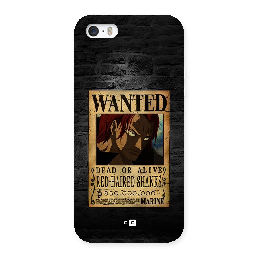 Shanks Wanted Back Case for iPhone SE 2016
