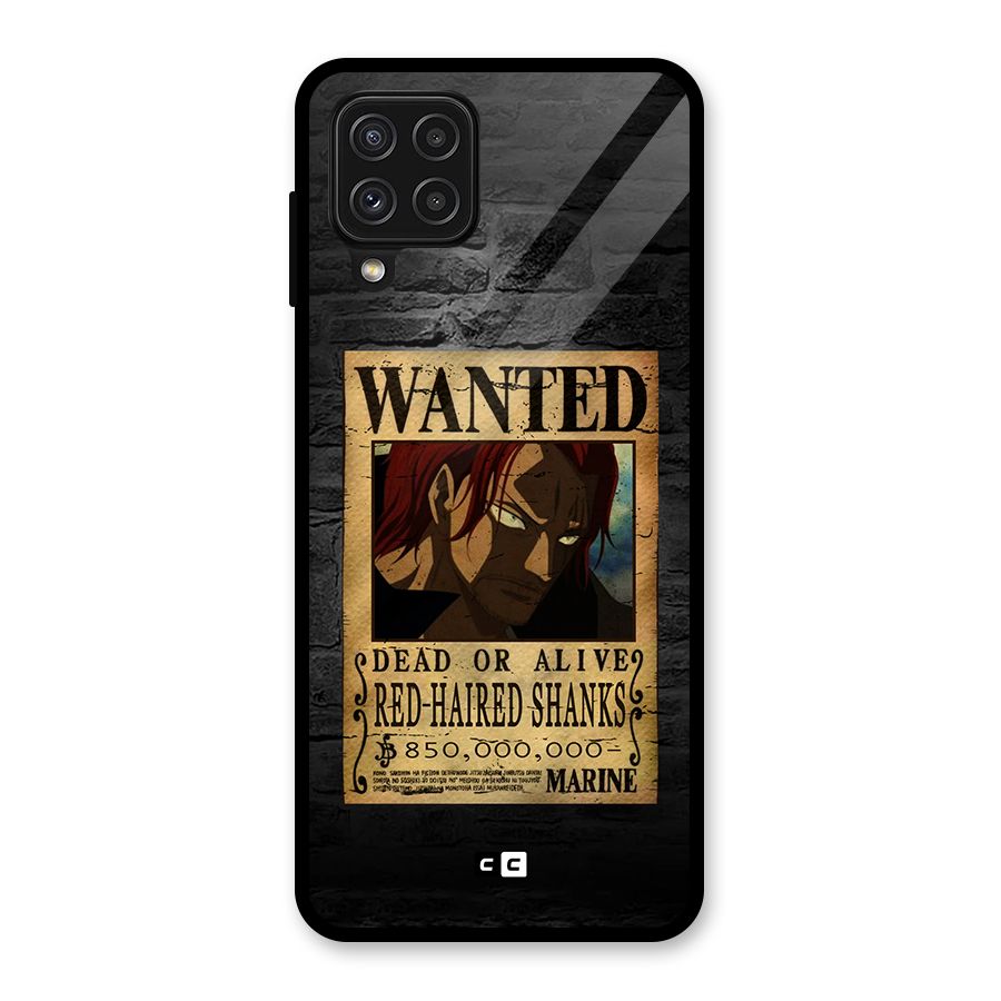 Shanks Wanted Glass Back Case for Galaxy A22 4G