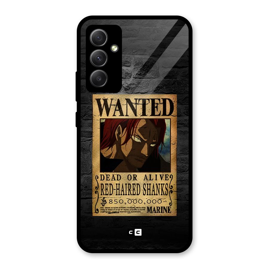 Shanks Wanted Glass Back Case for Galaxy A34