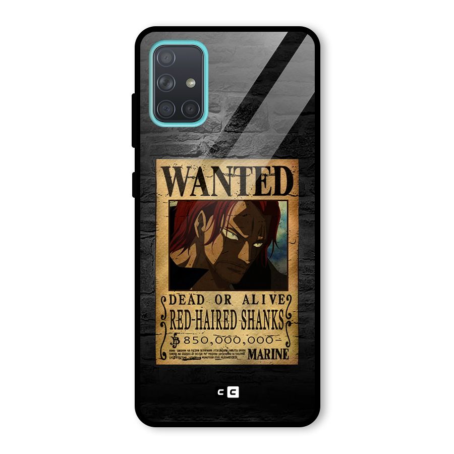 Shanks Wanted Glass Back Case for Galaxy A71