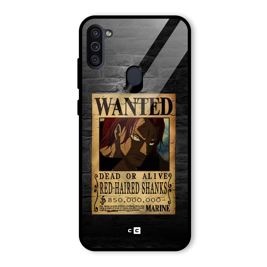 Shanks Wanted Glass Back Case for Galaxy M11