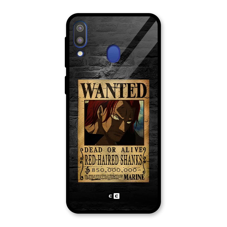 Shanks Wanted Glass Back Case for Galaxy M20
