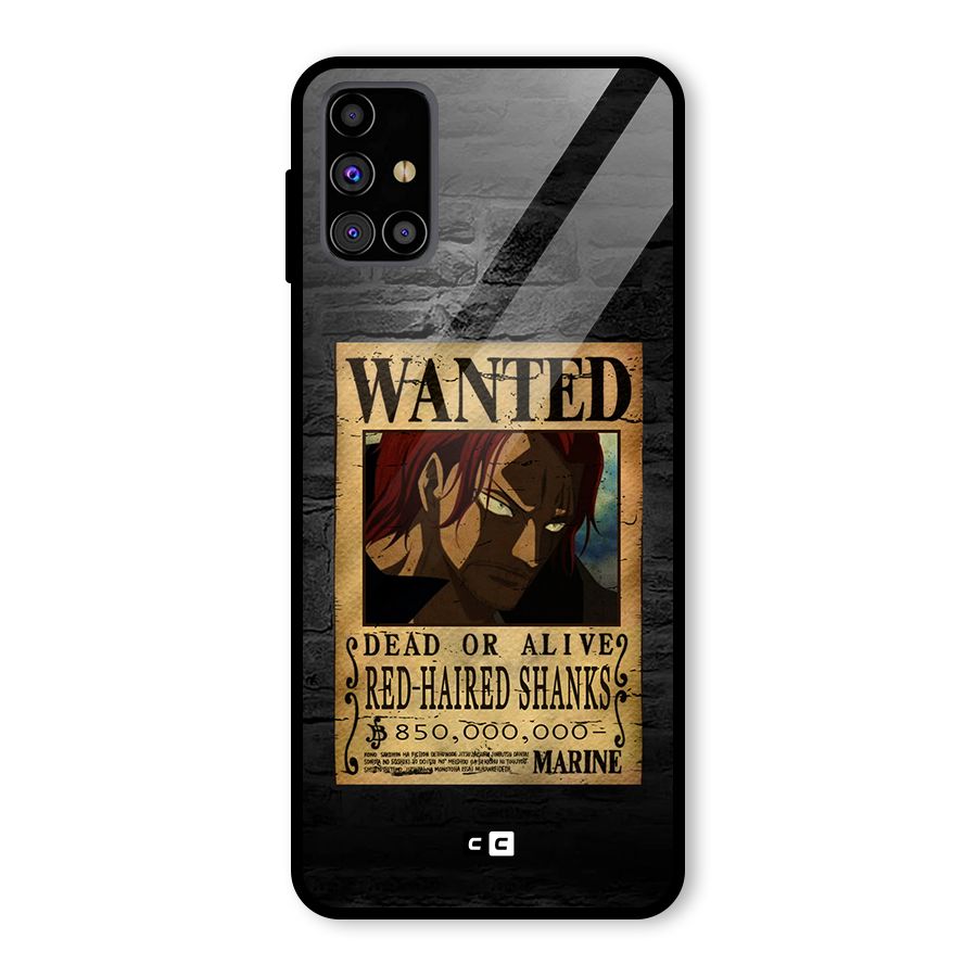 Shanks Wanted Glass Back Case for Galaxy M31s