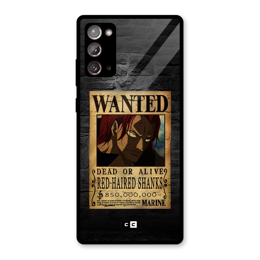 Shanks Wanted Glass Back Case for Galaxy Note 20