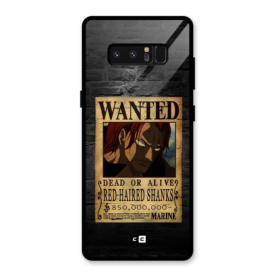 Shanks Wanted Glass Back Case for Galaxy Note 8
