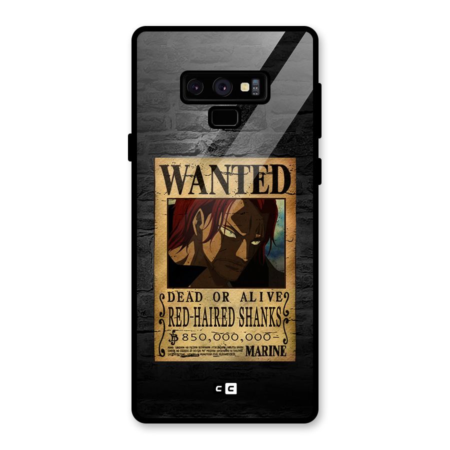 Shanks Wanted Glass Back Case for Galaxy Note 9