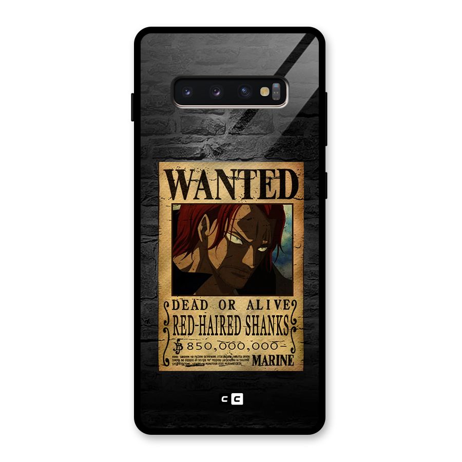 Shanks Wanted Glass Back Case for Galaxy S10 Plus