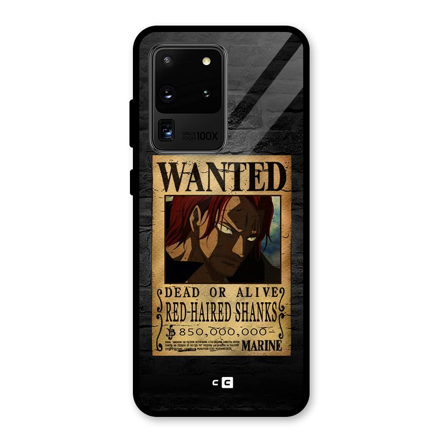 Shanks Wanted Glass Back Case for Galaxy S20 Ultra