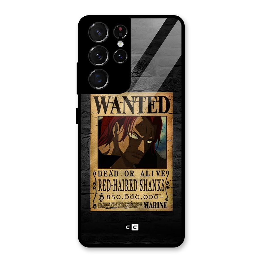 Shanks Wanted Glass Back Case for Galaxy S21 Ultra 5G