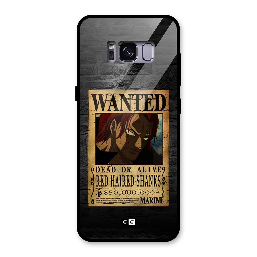 Shanks Wanted Glass Back Case for Galaxy S8