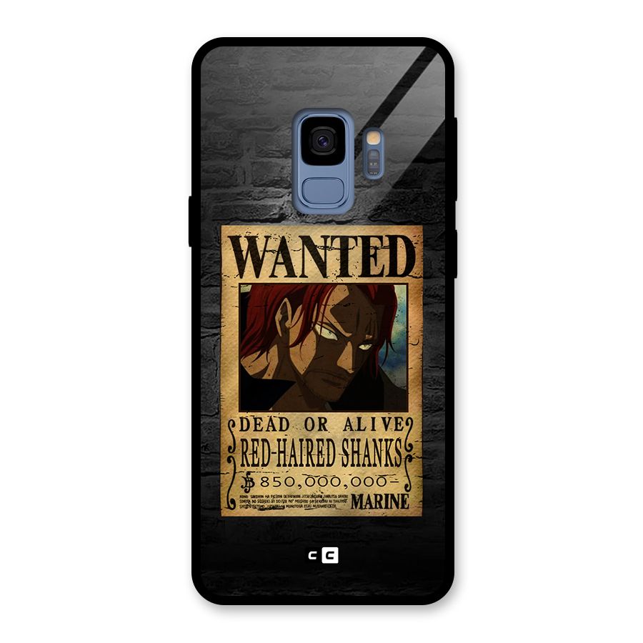 Shanks Wanted Glass Back Case for Galaxy S9
