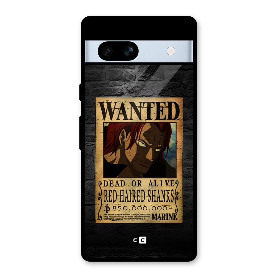 Shanks Wanted Glass Back Case for Google Pixel 7a