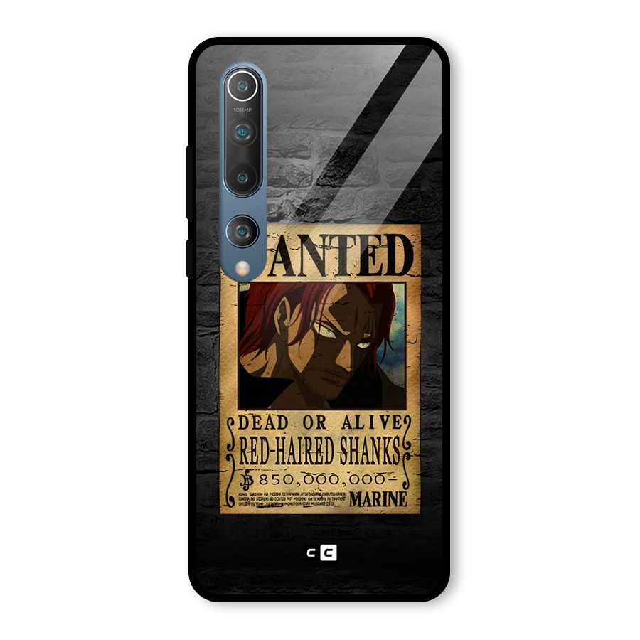 Shanks Wanted Glass Back Case for Mi 10