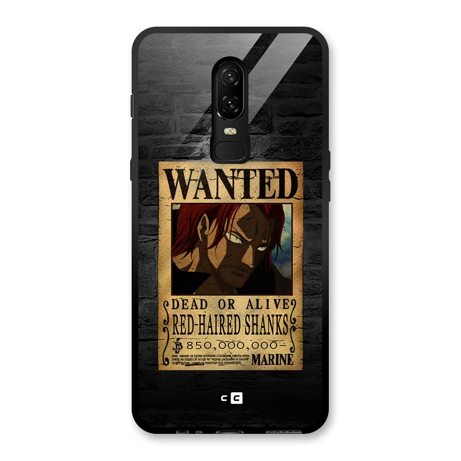 Shanks Wanted Glass Back Case for OnePlus 6