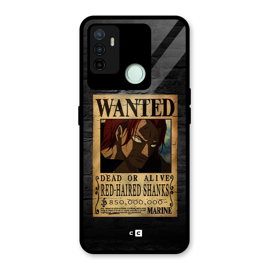 Shanks Wanted Glass Back Case for Oppo A53