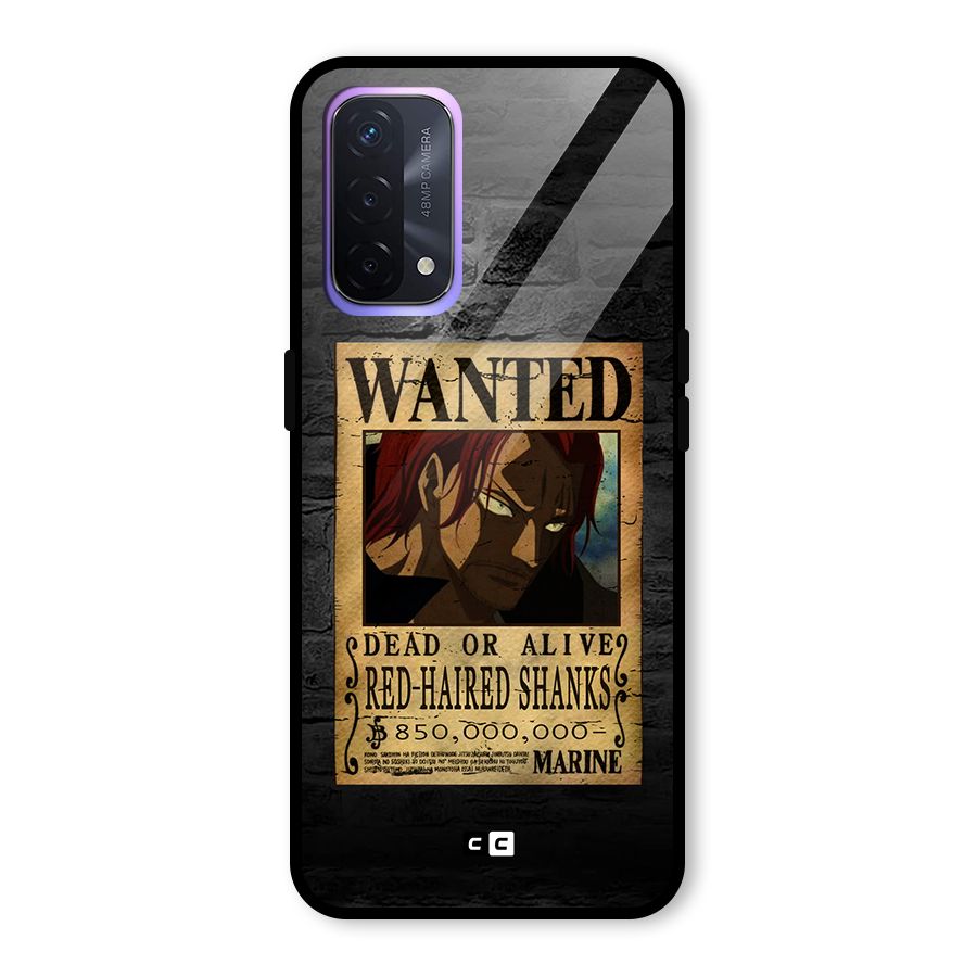 Shanks Wanted Glass Back Case for Oppo A74 5G