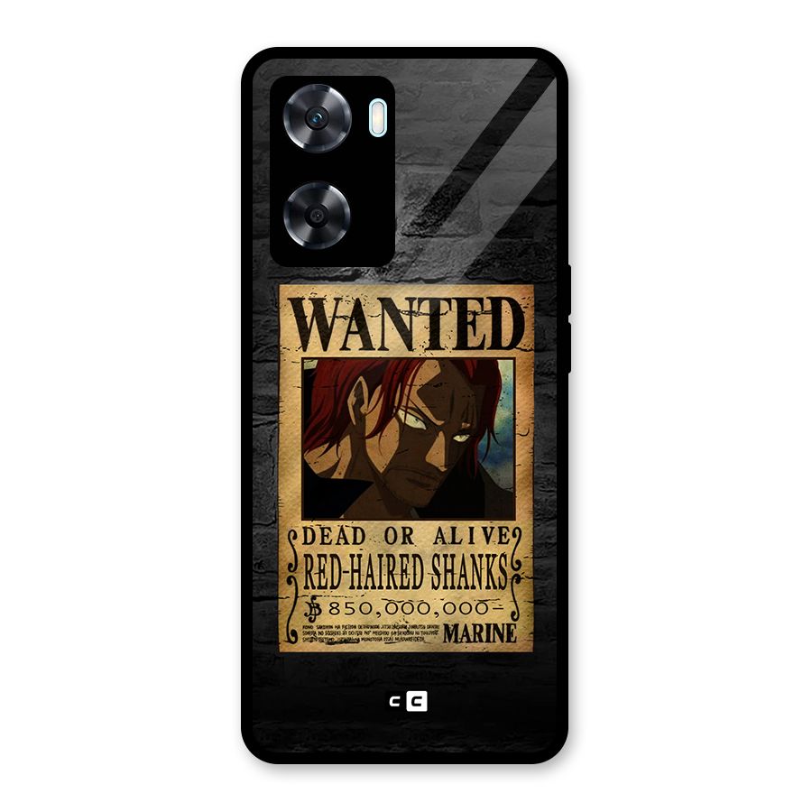 Shanks Wanted Glass Back Case for Oppo A77s