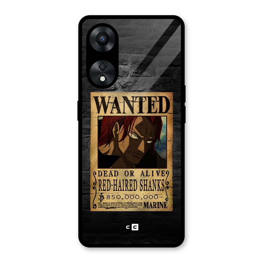 Shanks Wanted Glass Back Case for Oppo A78