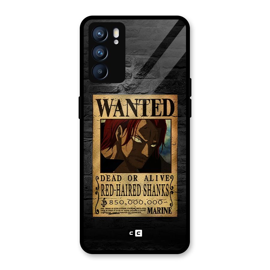 Shanks Wanted Glass Back Case for Oppo Reno6 5G