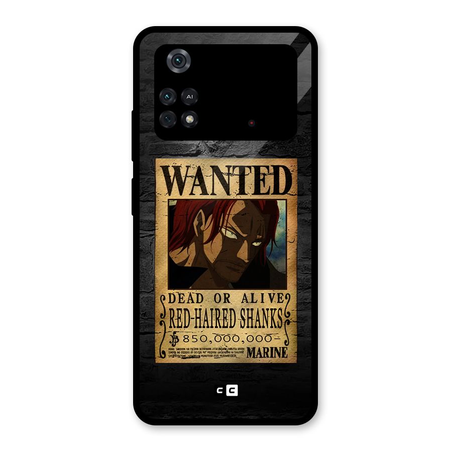 Shanks Wanted Glass Back Case for Poco M4 Pro 4G