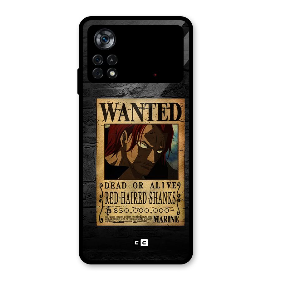Shanks Wanted Glass Back Case for Poco X4 Pro 5G