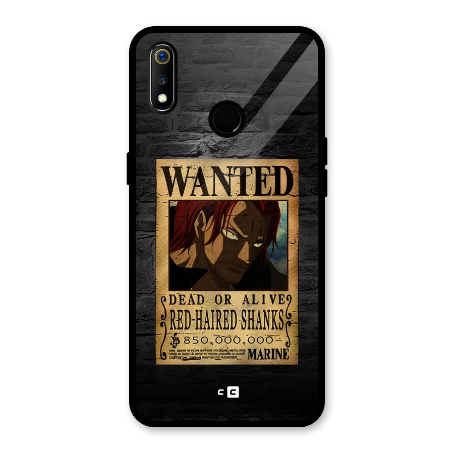 Shanks Wanted Glass Back Case for Realme 3i