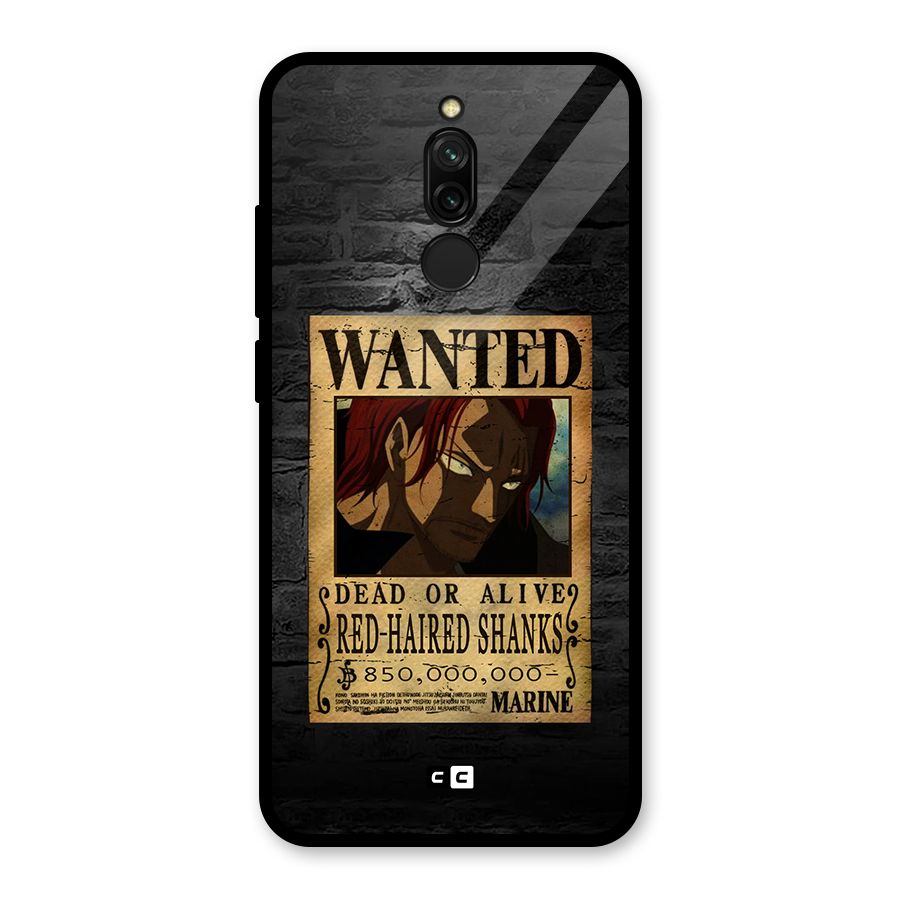 Shanks Wanted Glass Back Case for Redmi 8