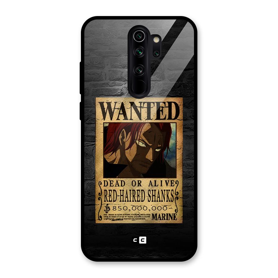Shanks Wanted Glass Back Case for Redmi Note 8 Pro