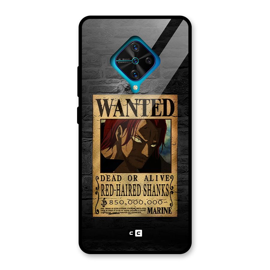 Shanks Wanted Glass Back Case for Vivo S1 Pro