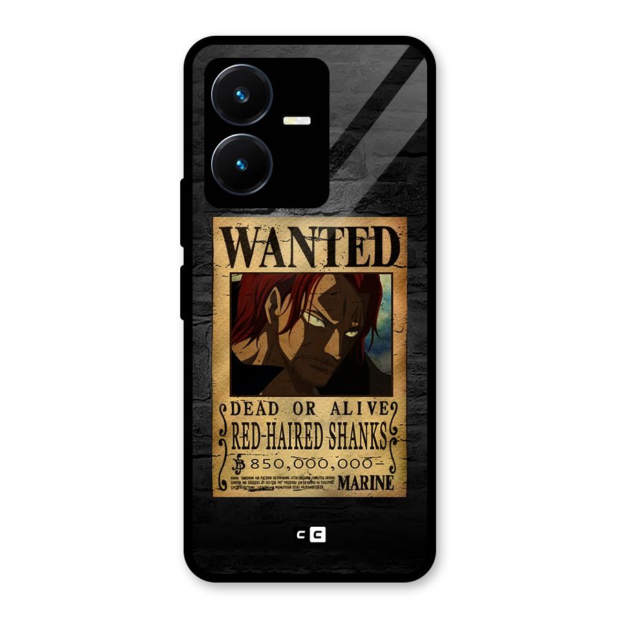 Shanks Wanted Glass Back Case for Vivo Y22s