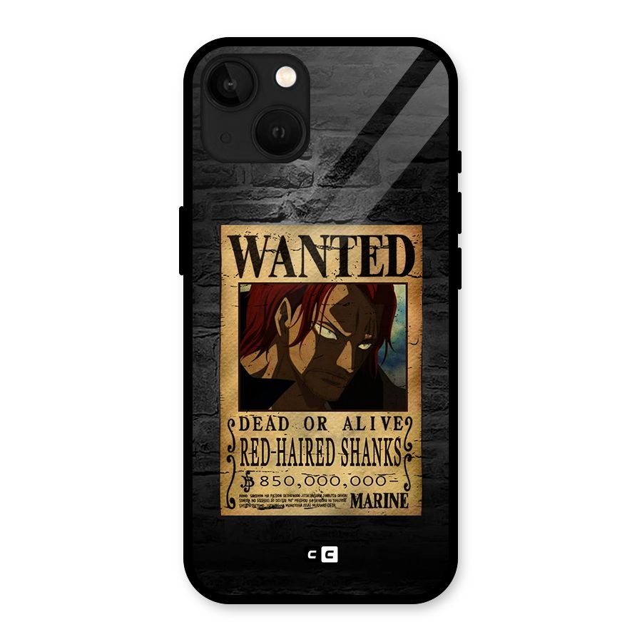 Shanks Wanted Glass Back Case for iPhone 13