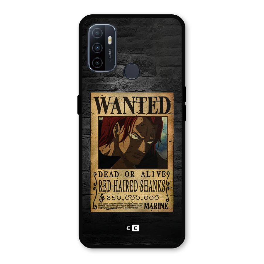 Shanks Wanted Metal Back Case for Oppo A53