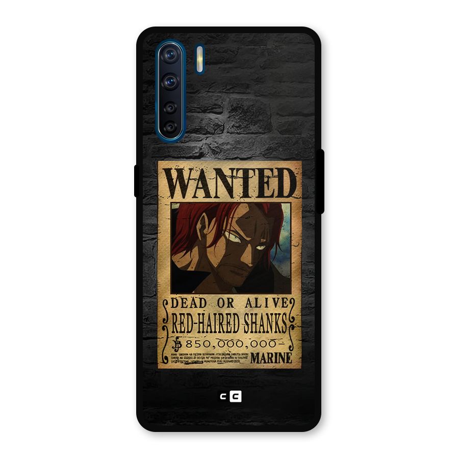 Shanks Wanted Metal Back Case for Oppo F15
