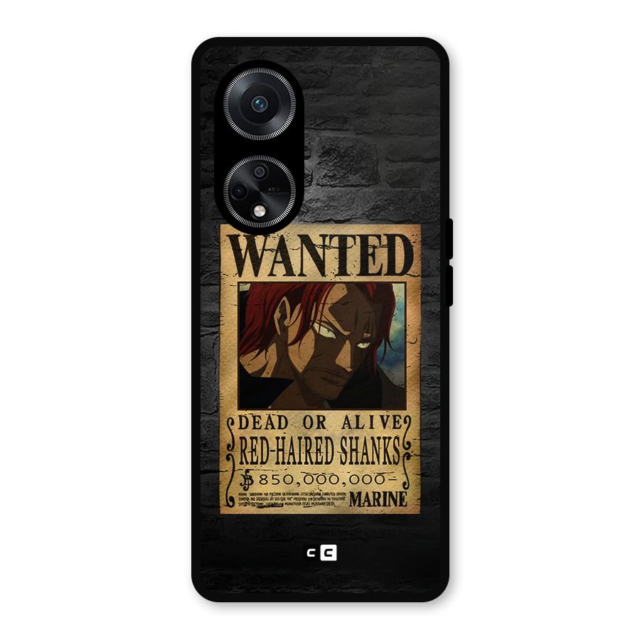 Shanks Wanted Metal Back Case for Oppo F23