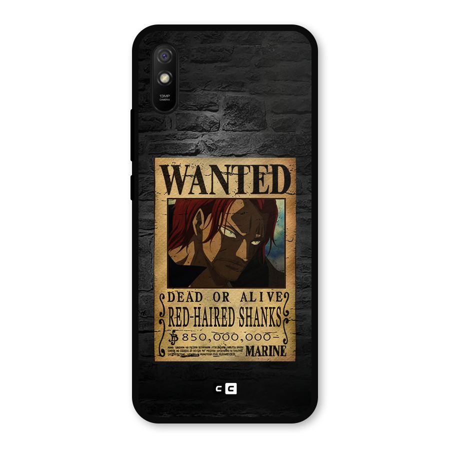 Shanks Wanted Metal Back Case for Redmi 9a